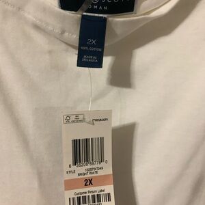 Karen Scott boatneck - short sleeved Tee 2x NWT